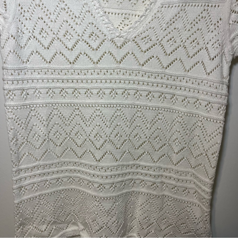 Fat Face Fatface Chiara White Patterned Knitted Womens Cotton Top‎ - Picture 3 of 7